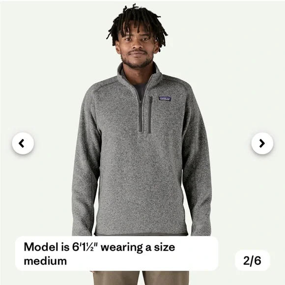 Patagonia Better Sweater Quarter Zip Fleece Stonewash Gray M - Picture 2 of 9